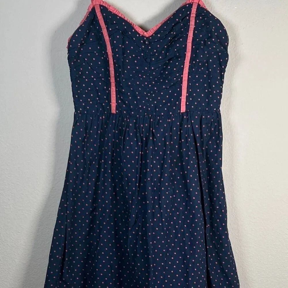 guess blue and pink polka